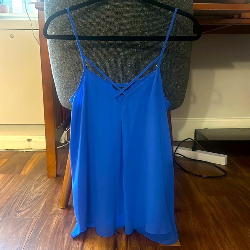 Guess Cobalt Blue Spaghetti Strap Tank Top Size S